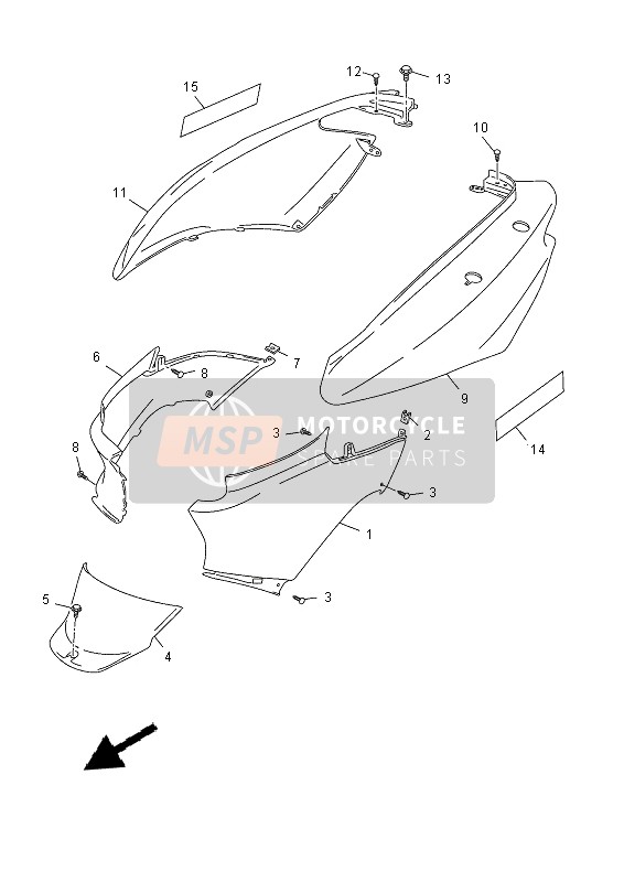 5C2F174100PR, Fianchetto, Laterale 4, Yamaha, 0